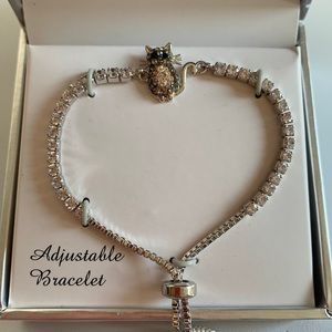 Cat Charm Adjustable Bracelet